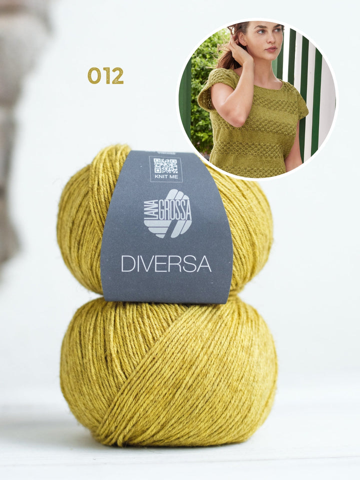 Strickpaket Diversa Top mit Blumenmuster