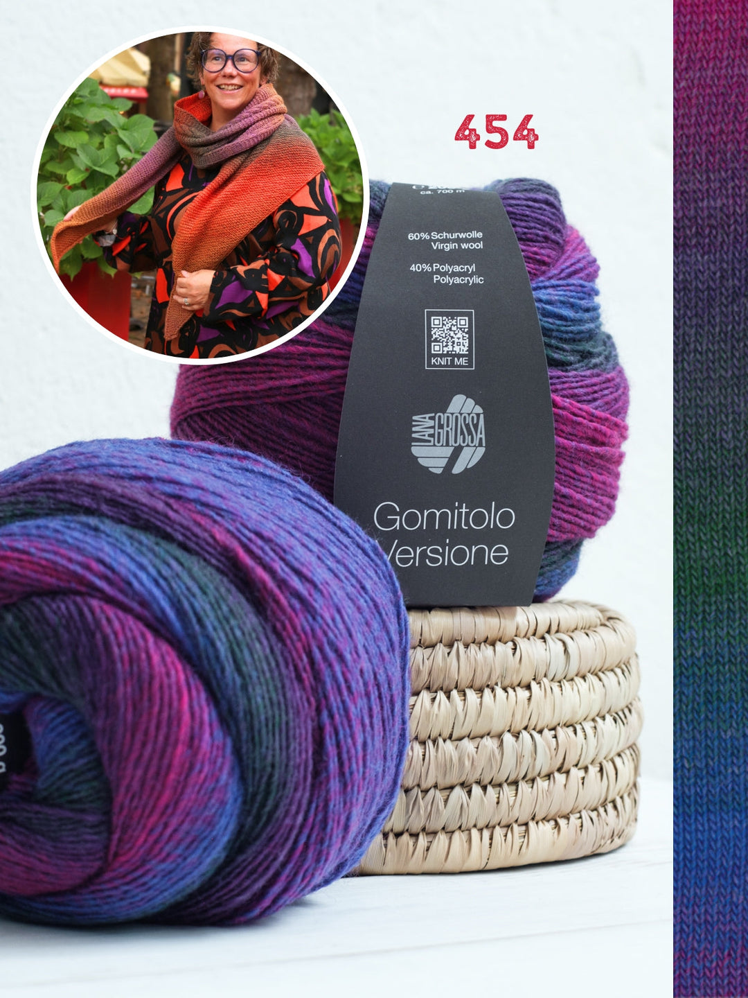Strickpaket Lizas Tuch Orange Night - Versione