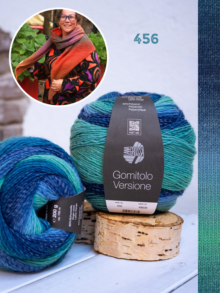 Strickpaket Lizas Tuch Orange Night - Versione