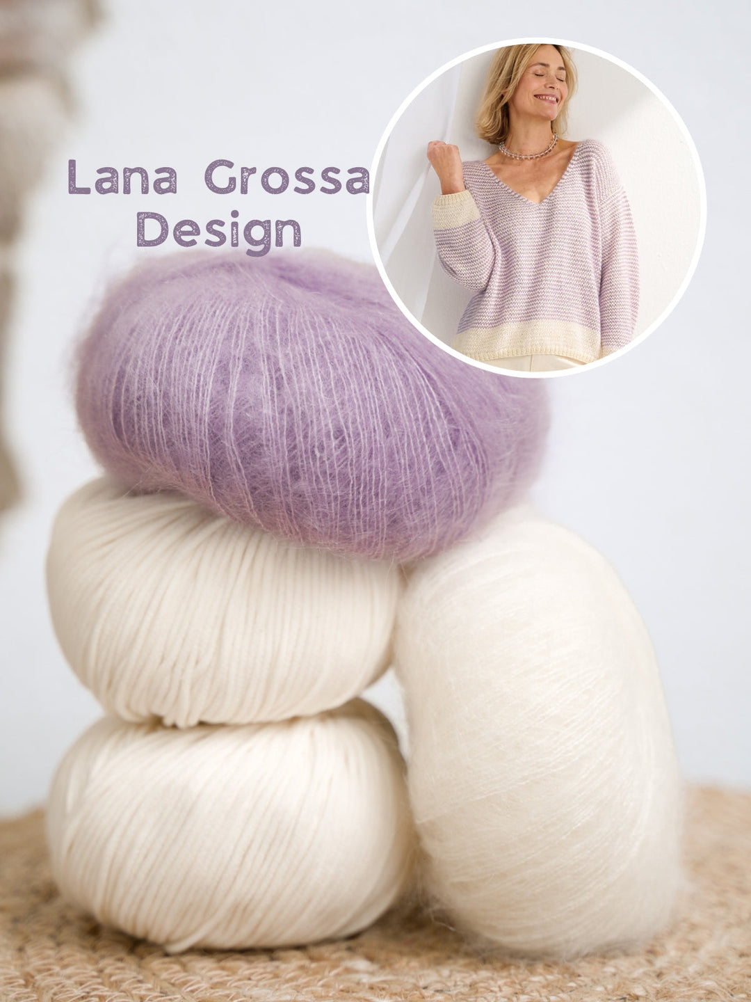 Strickpaket Promessa Silkhair Streifenpullover