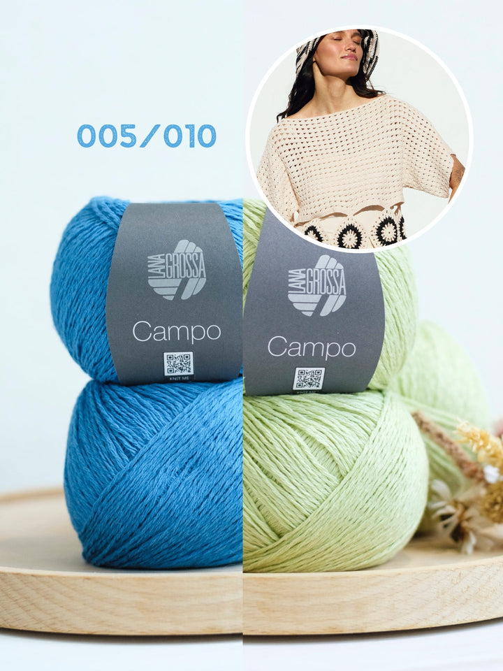 Häkelpaket Campo Shirt mit runden Granny-Squares