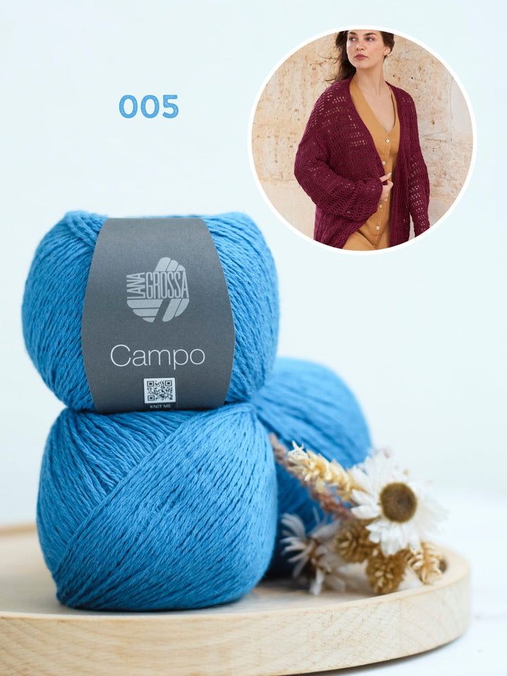 Strickpaket Campo Top-Down-Ajourjacke