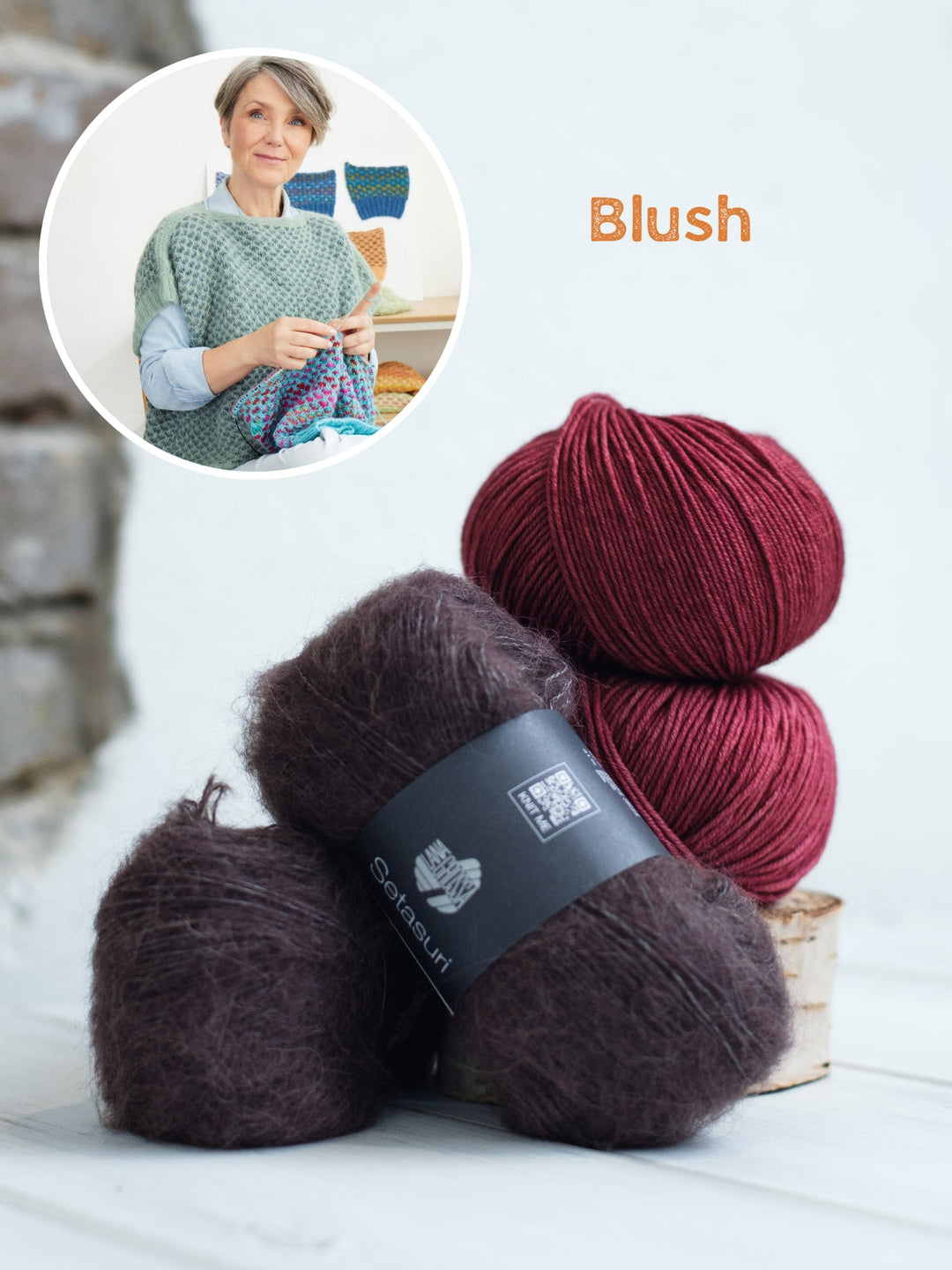 Strickpaket Herbst-Poncho-Pulli - Tanja Steinbach - Cool Wool Vintage