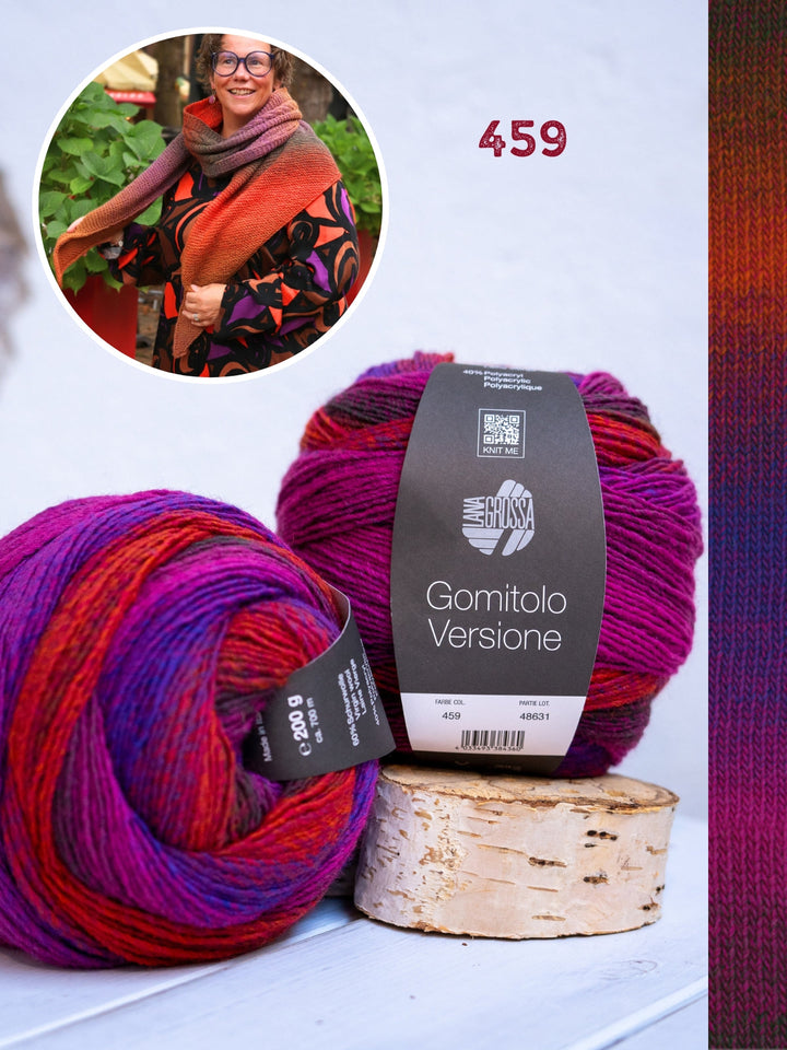 Strickpaket Lizas Tuch Orange Night - Versione