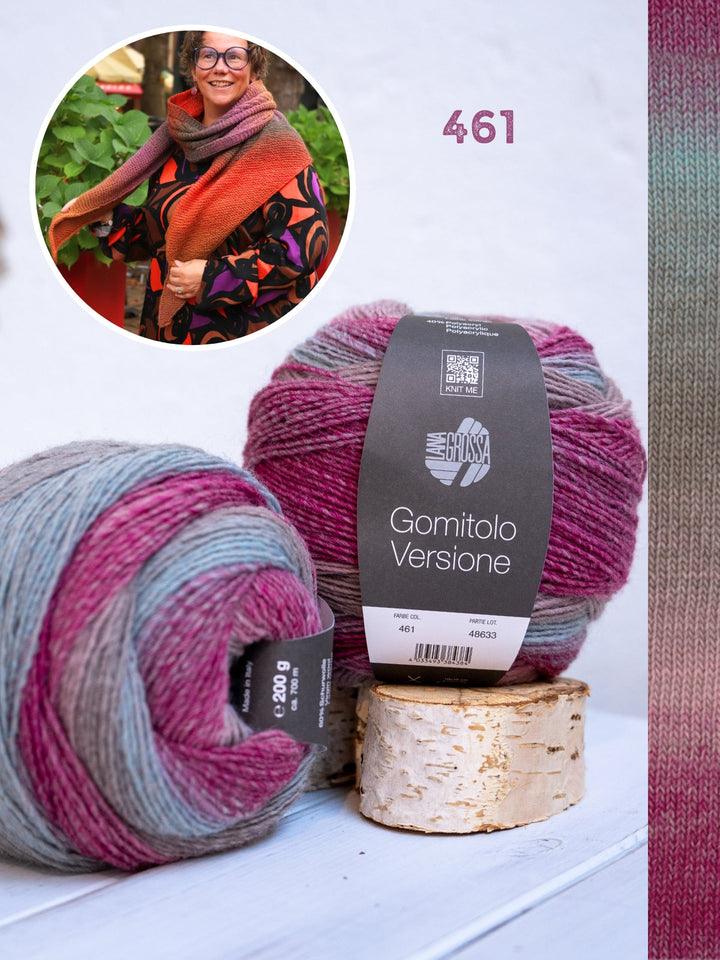 Strickpaket Lizas Tuch Orange Night - Versione