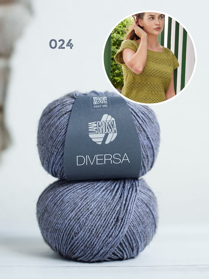 Strickpaket Diversa Top mit Blumenmuster