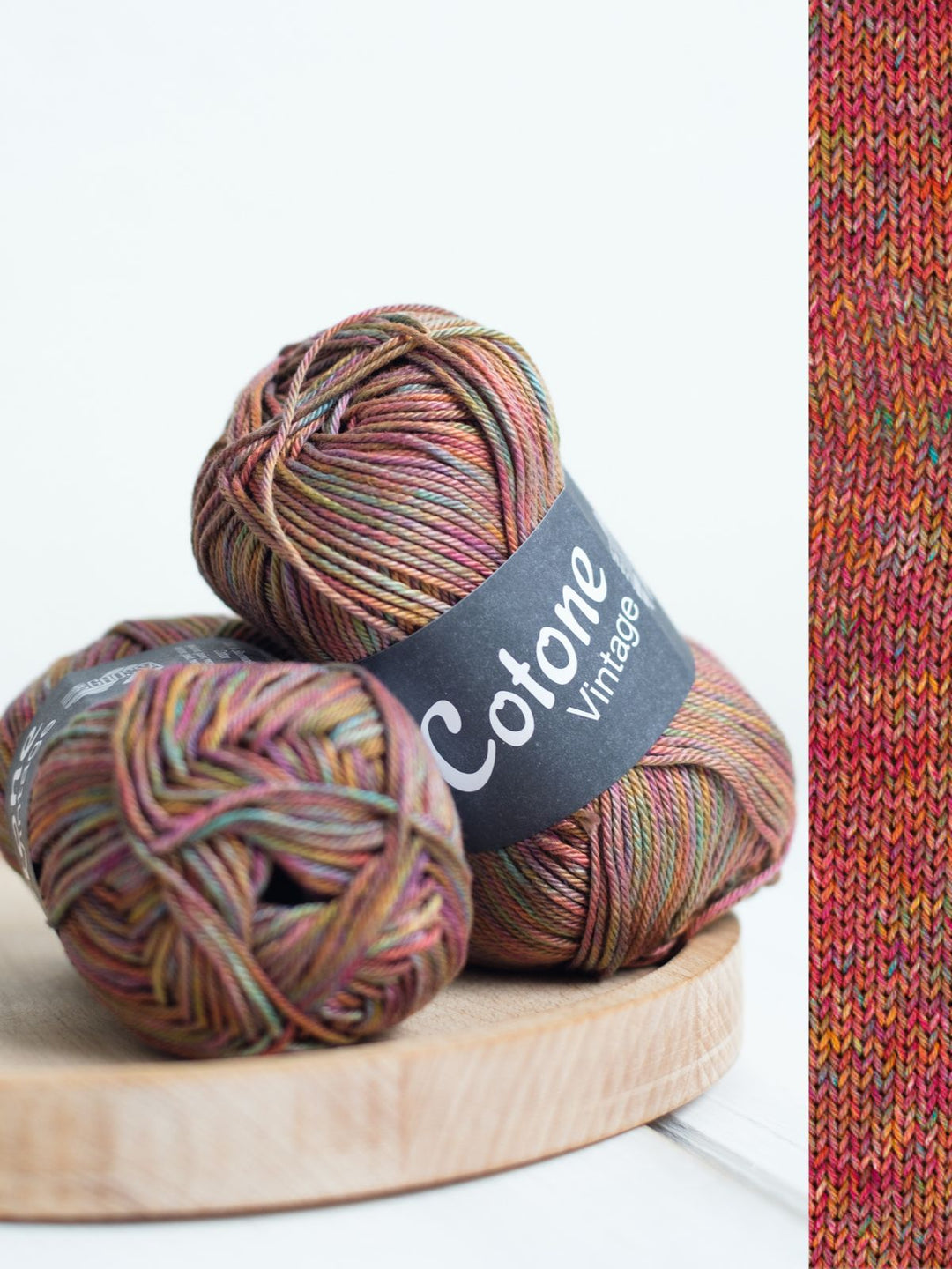 Cotone Vintage 265 Rot / Orange / Graugrün