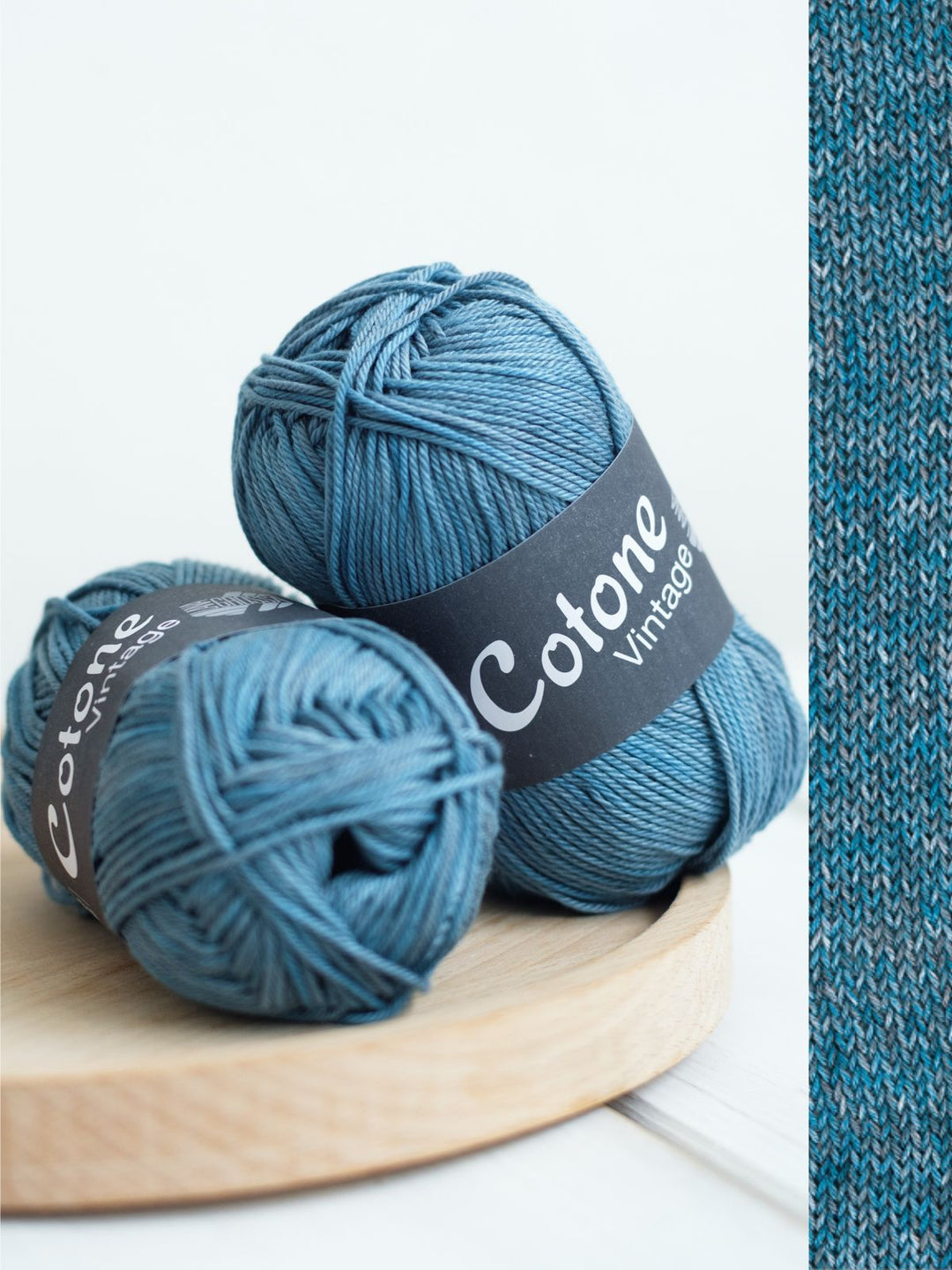 Cotone Vintage 268 Petrol / Grau