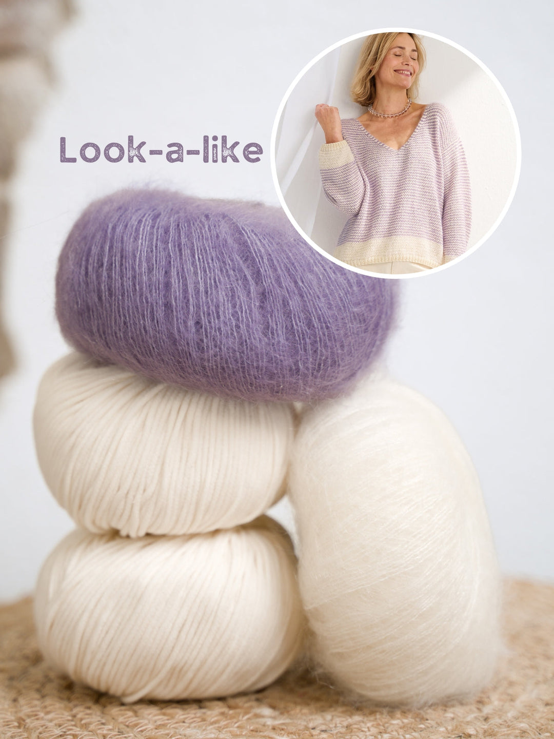 Strickpaket Promessa Silkhair Streifenpullover