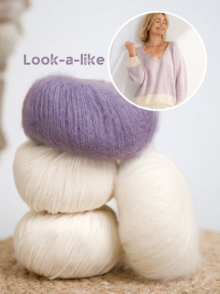 Strickpaket Promessa Silkhair Streifenpullover