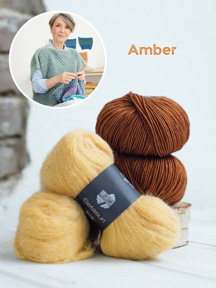 Strickpaket Herbst-Poncho-Pulli - Tanja Steinbach - Cool Wool Vintage