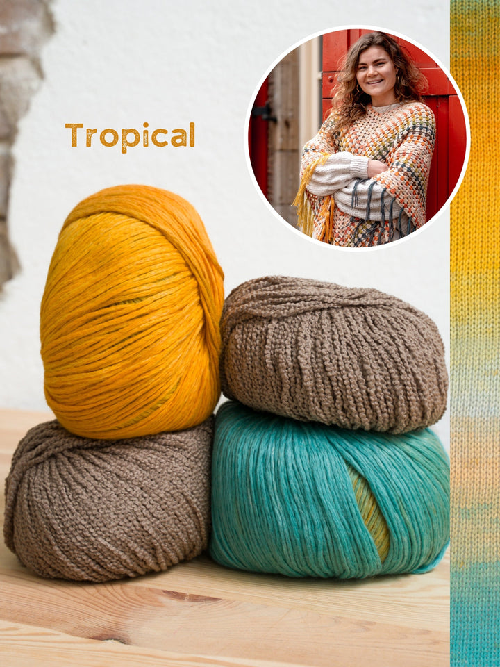 Häkelpaket Cotonella Riccio Poncho