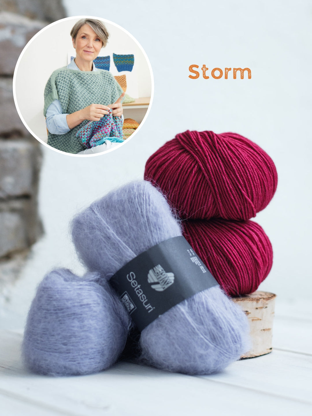 Strickpaket Herbst-Poncho-Pulli - Tanja Steinbach - Cool Wool Vintage