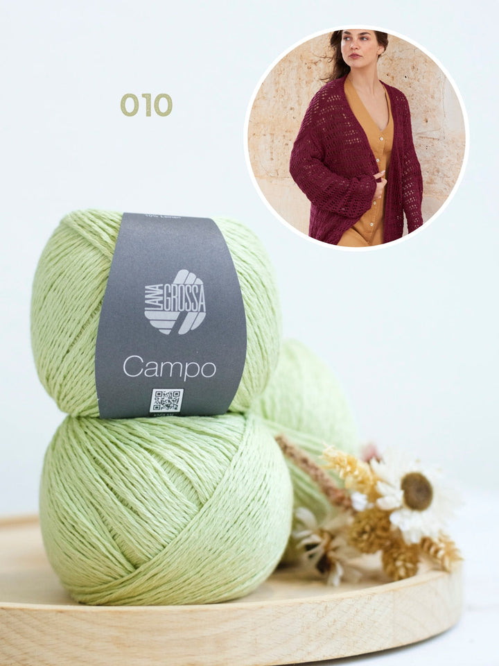 Strickpaket Campo Top-Down-Ajourjacke