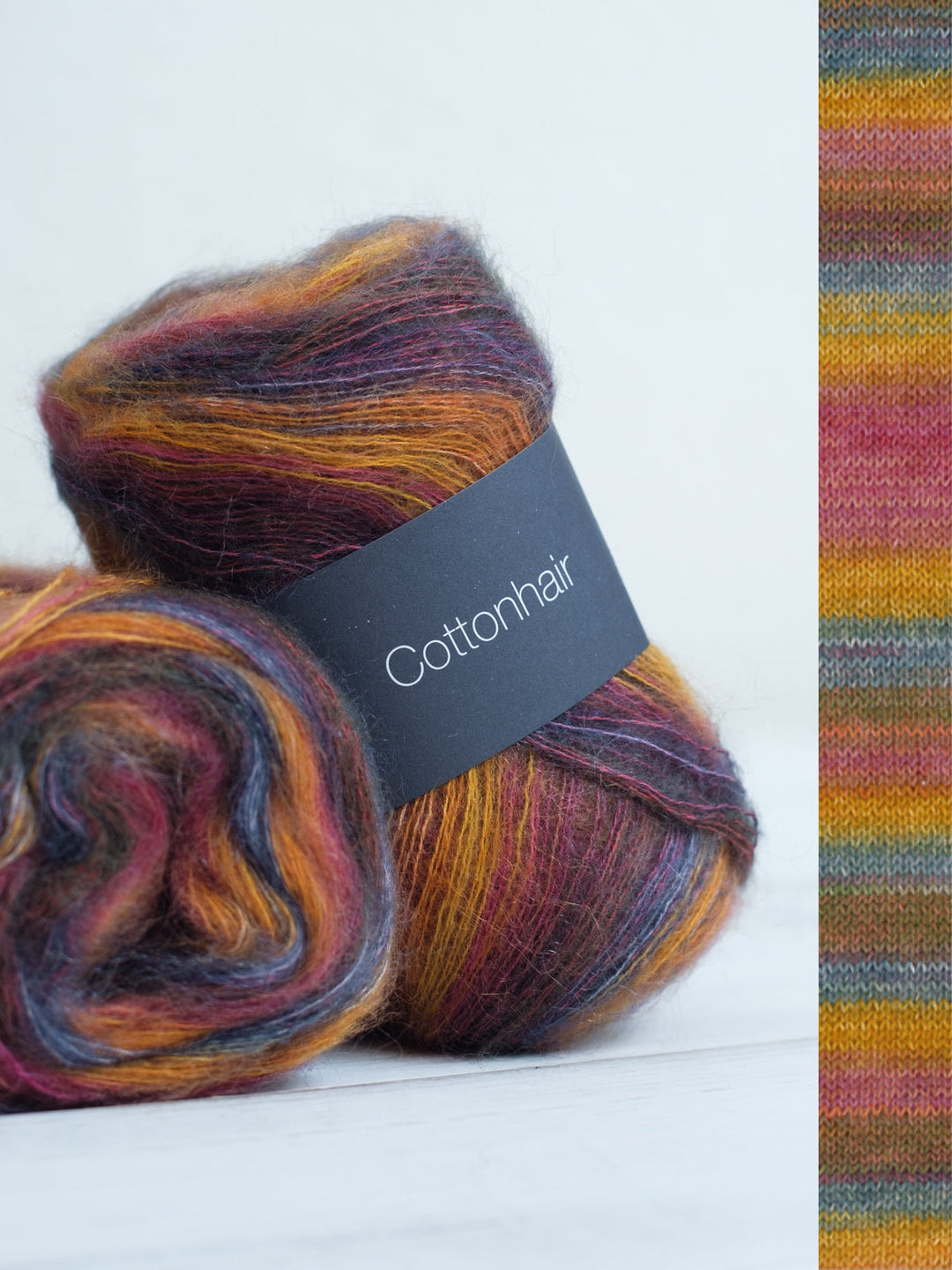 Cottonhair 106 Umbra/Beere/Ockergelb/Altrosa/Pink/Fuchsia/ Rauchblau