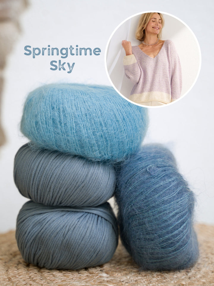 Strickpaket Promessa Silkhair Streifenpullover