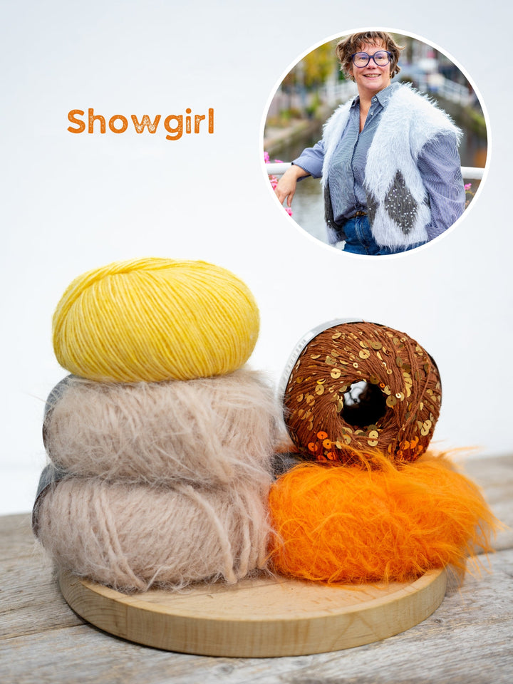 Strickpaket Ecopuno Basta Cosmo Weste mit Karos