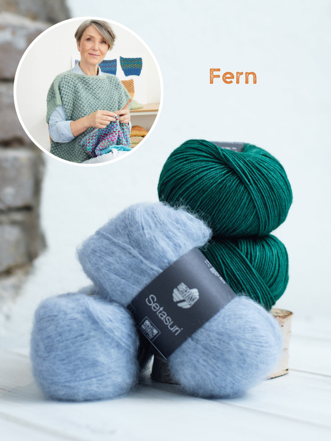 Strickpaket Herbst-Poncho-Pulli - Tanja Steinbach - Cool Wool Vintage