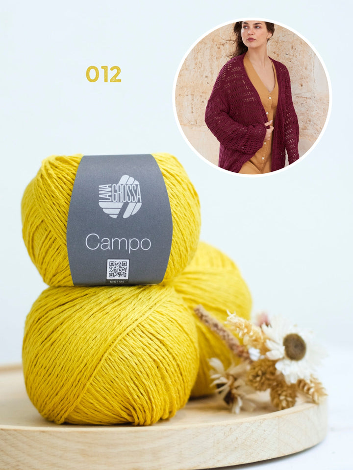 Strickpaket Campo Top-Down-Ajourjacke