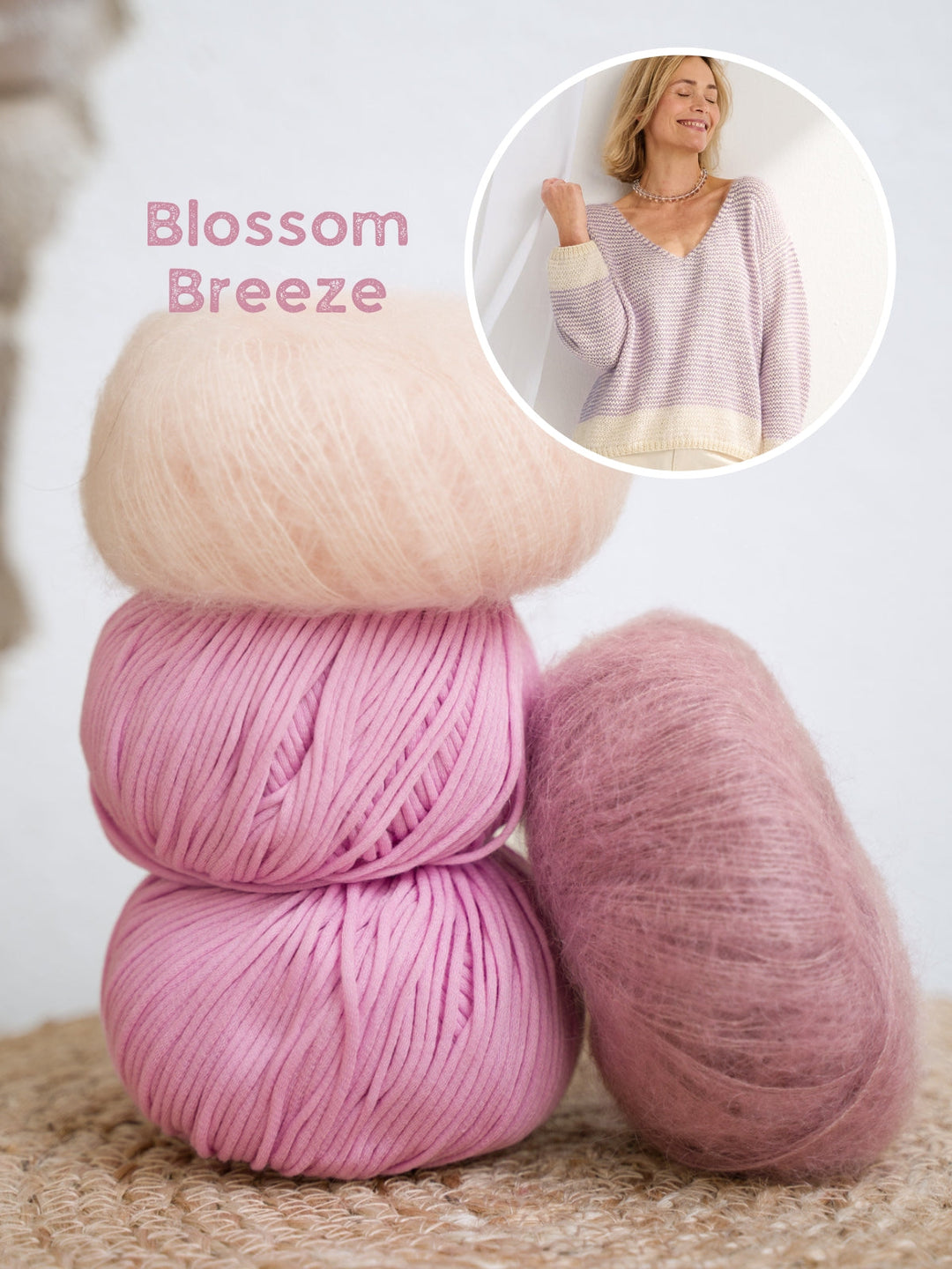 Strickpaket Promessa Silkhair Streifenpullover