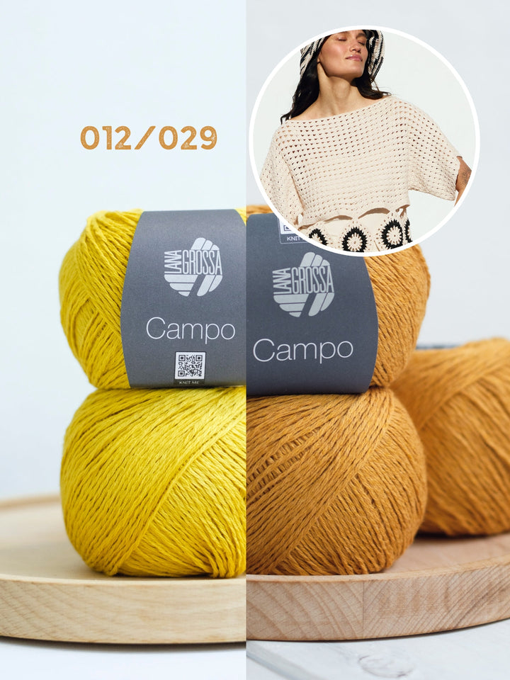 Häkelpaket Campo Shirt mit runden Granny-Squares