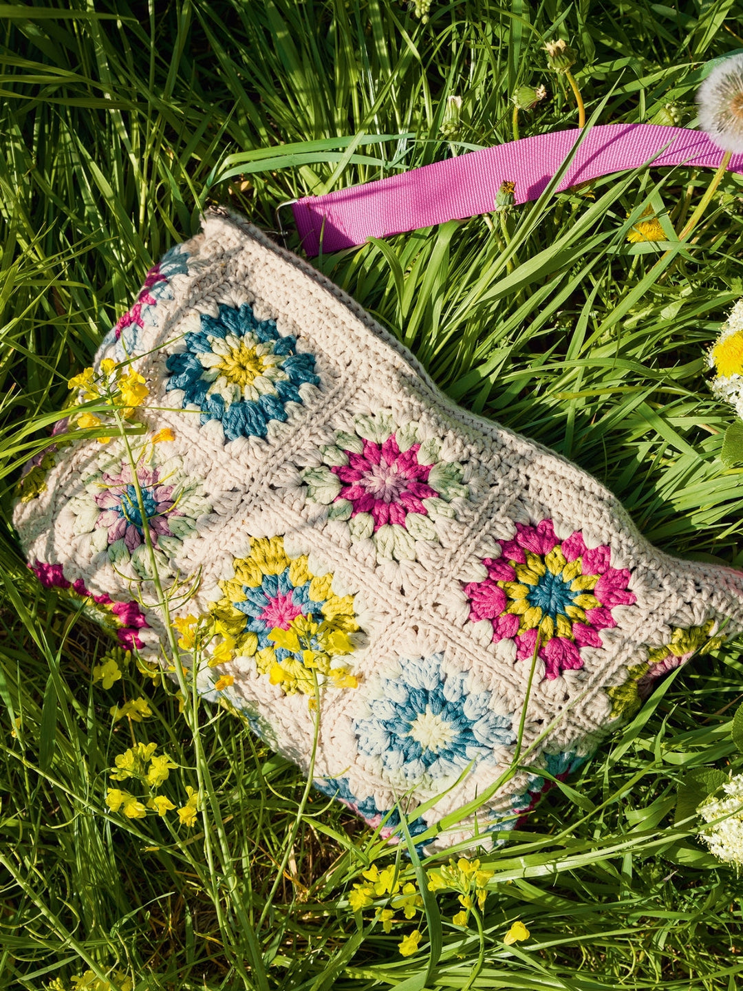 Häkelpaket Natural Cotton Schultertasche aus Grannys