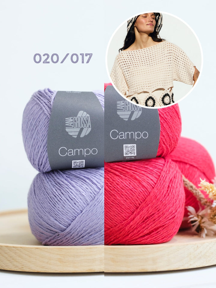 Häkelpaket Campo Shirt mit runden Granny-Squares