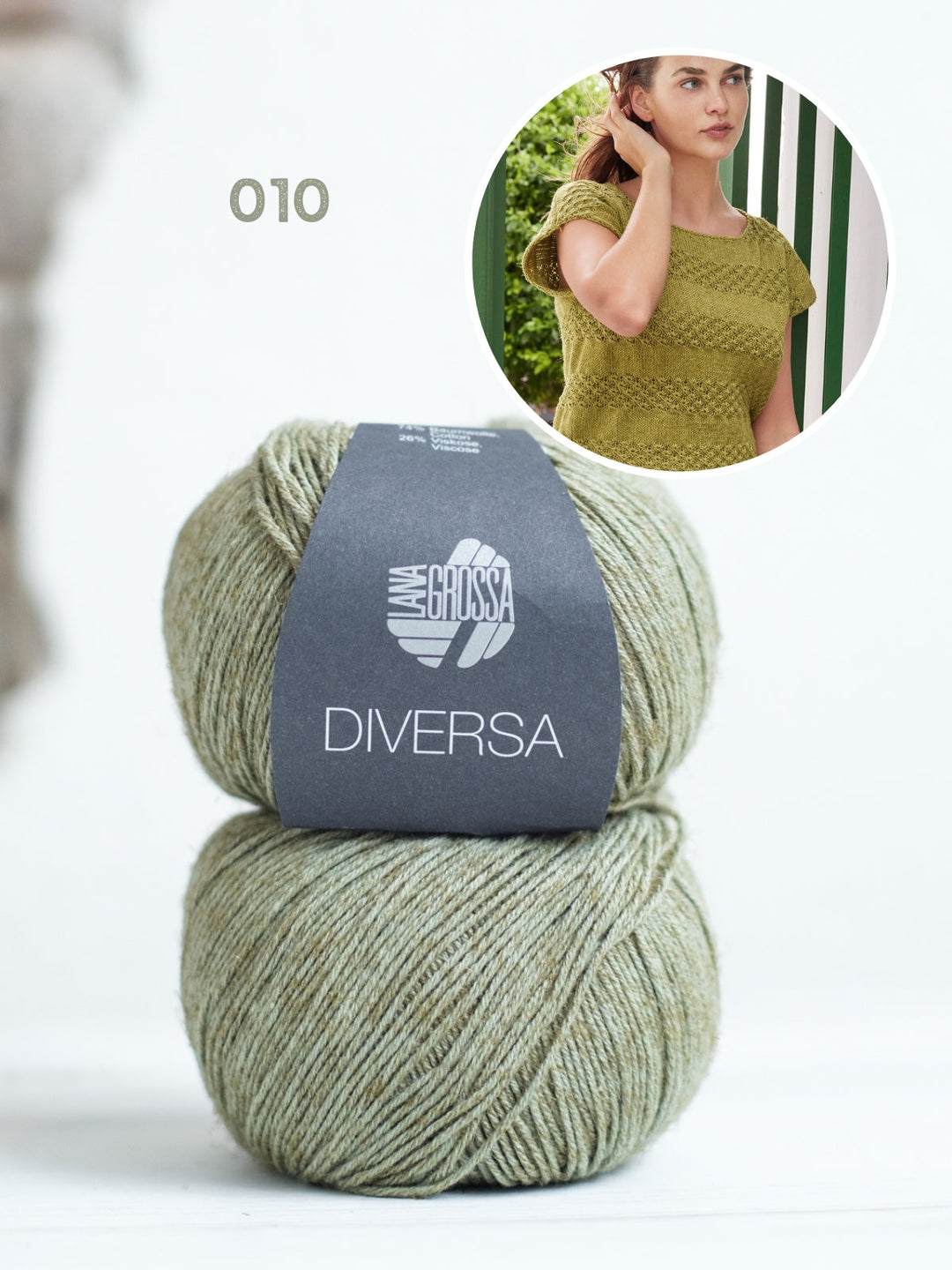 Strickpaket Diversa Top mit Blumenmuster