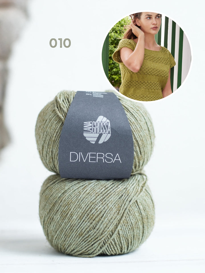 Strickpaket Diversa Top mit Blumenmuster