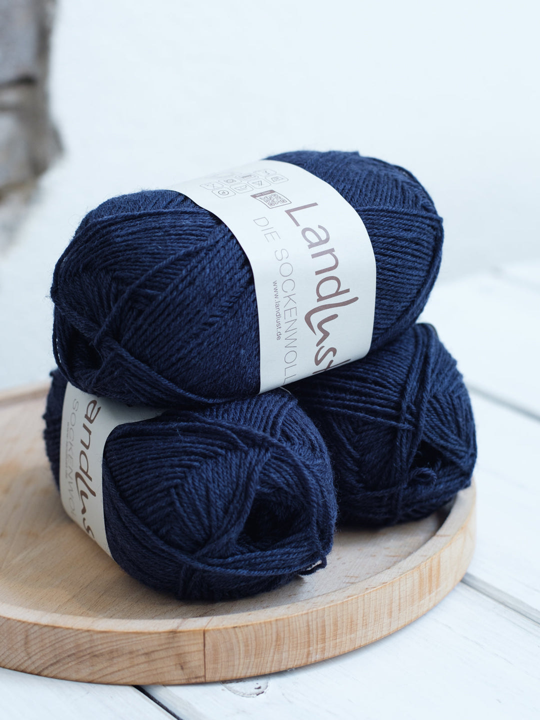 Landlust die Sockenwolle 50G Mélange 1605 Schwarzblau