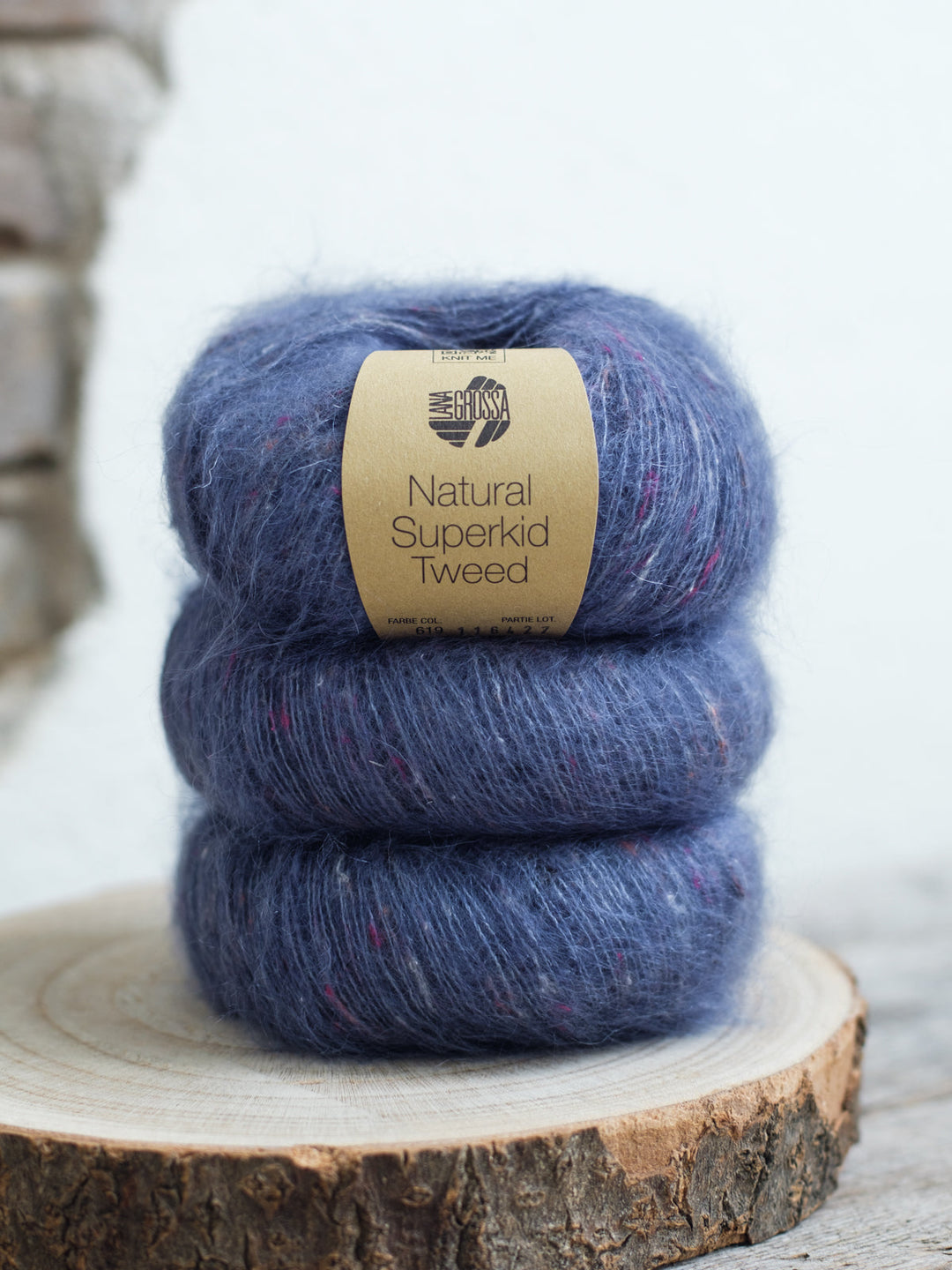 Natural Superkid Tweed 619 Dunkelblau