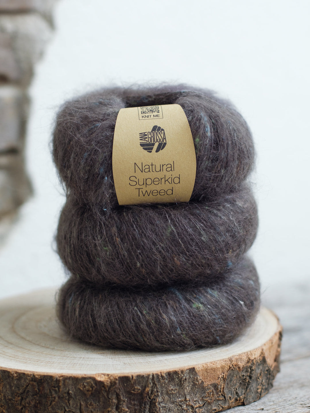 Natural Superkid Tweed 624 Dunkelgrau