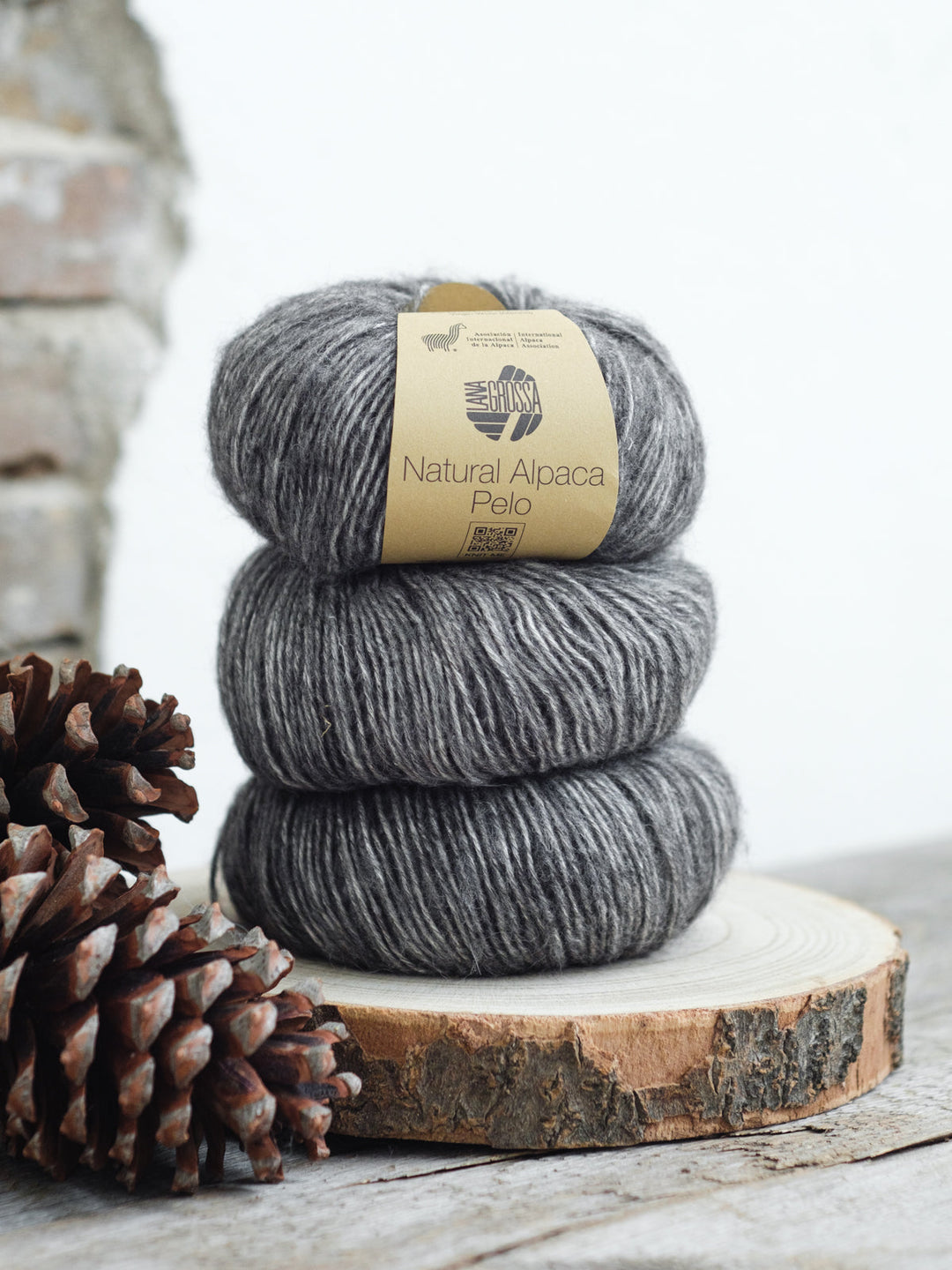 Natural Alpaca Pelo 004 Dunkelgrau meliert
