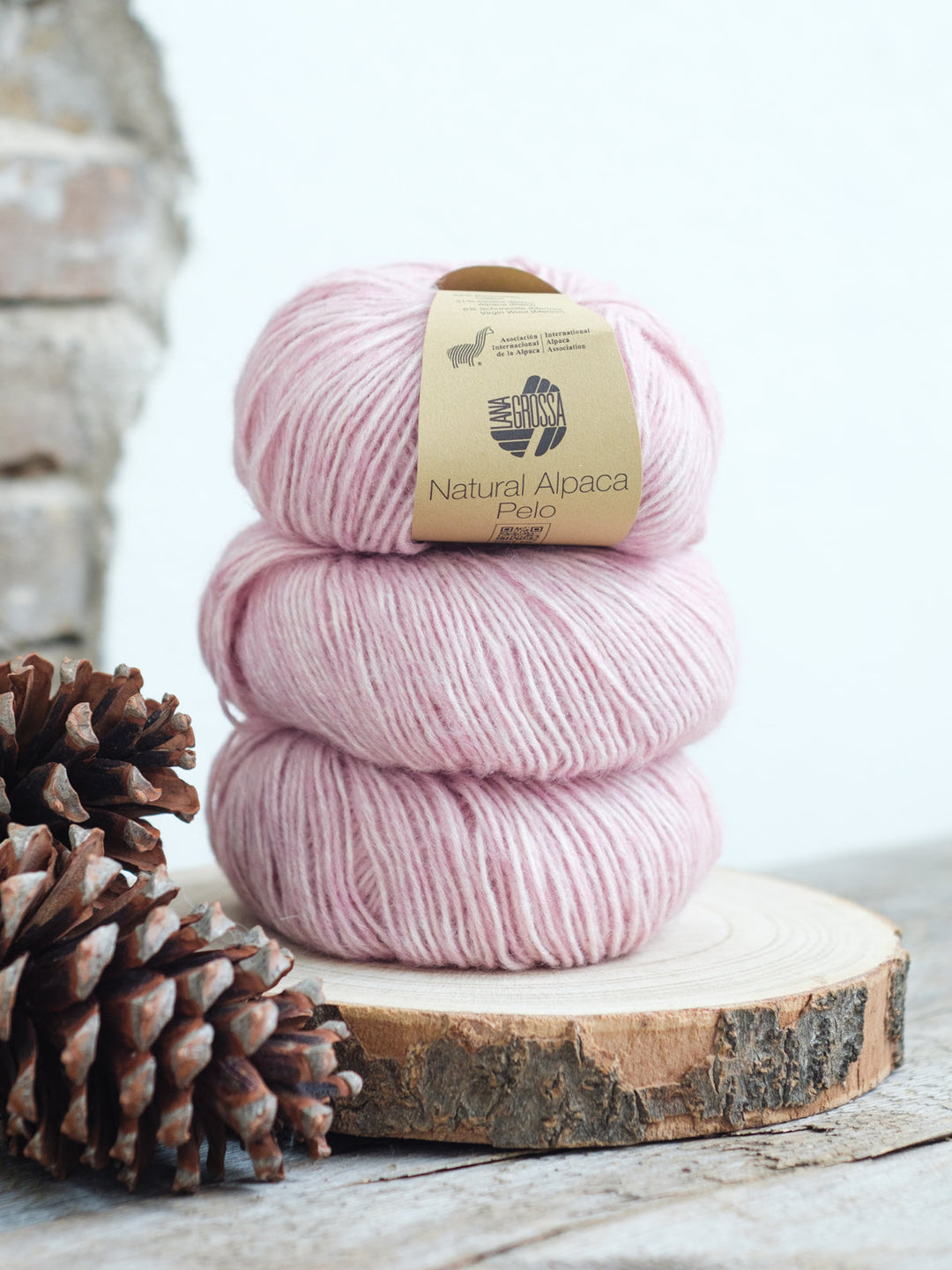 Natural Alpaca Pelo 015 Rosa meliert