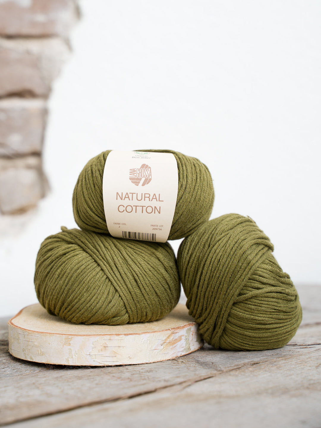 Natural Cotton 002 Moosgrün