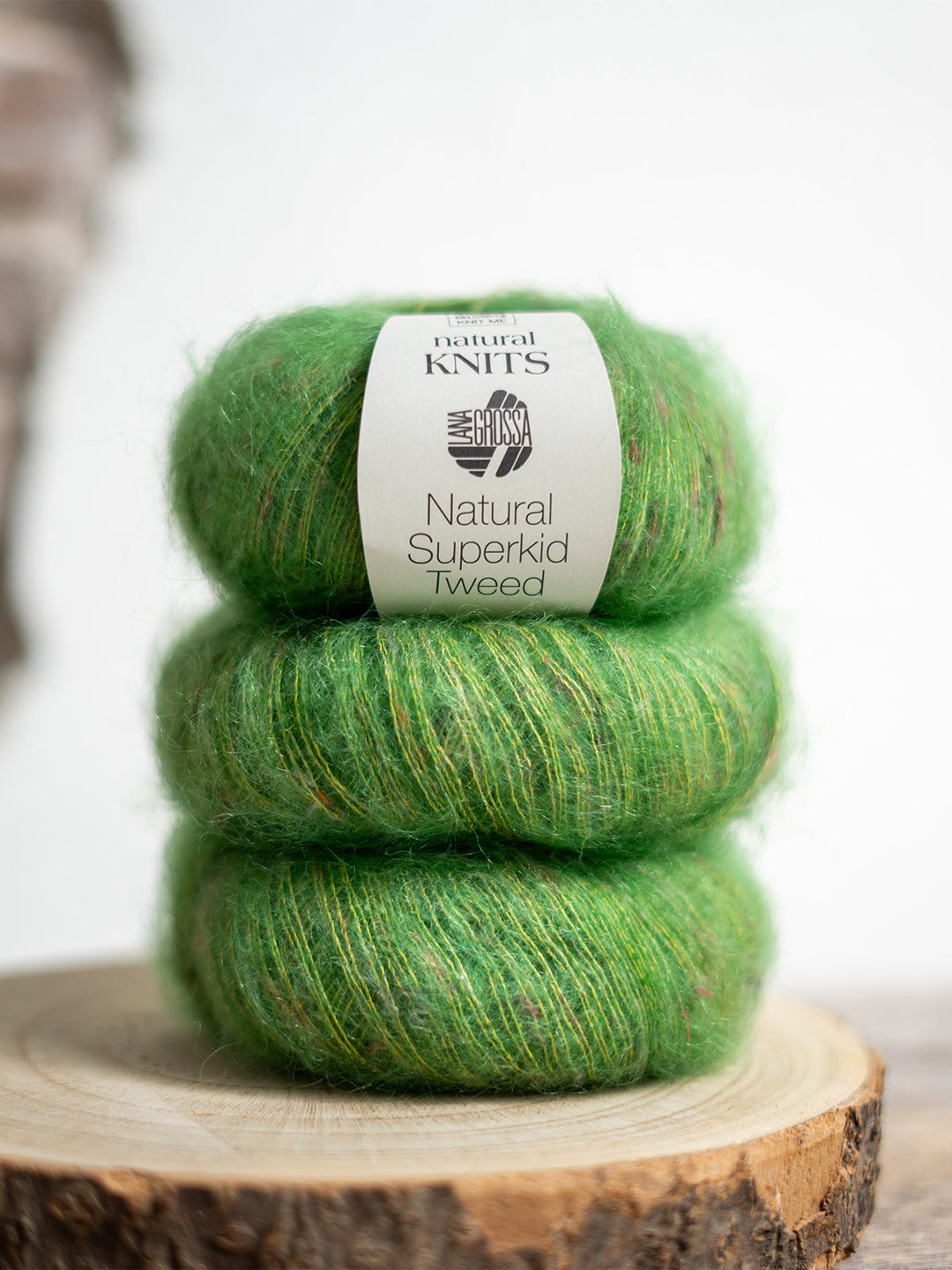 Natural Superkid Tweed 633 Appelgroen