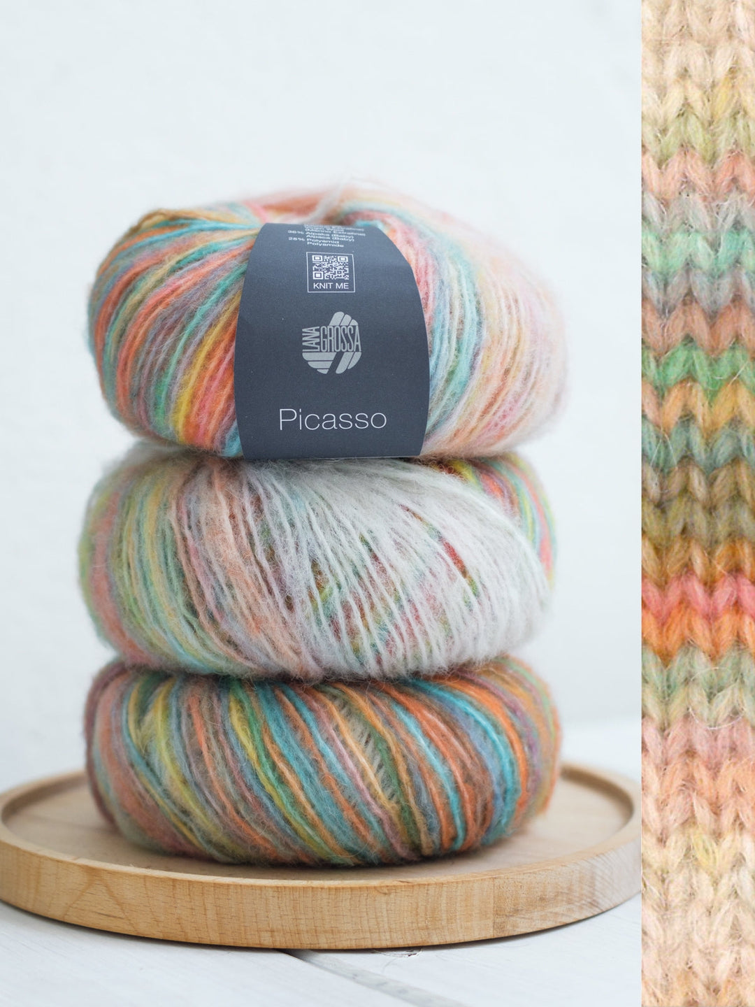 Picasso 010 Creme / Hellbeige / Rosa / Zartgrün / Hellgrau / Blassgelb / Curry / Graublau / Lachsrosa / -orange