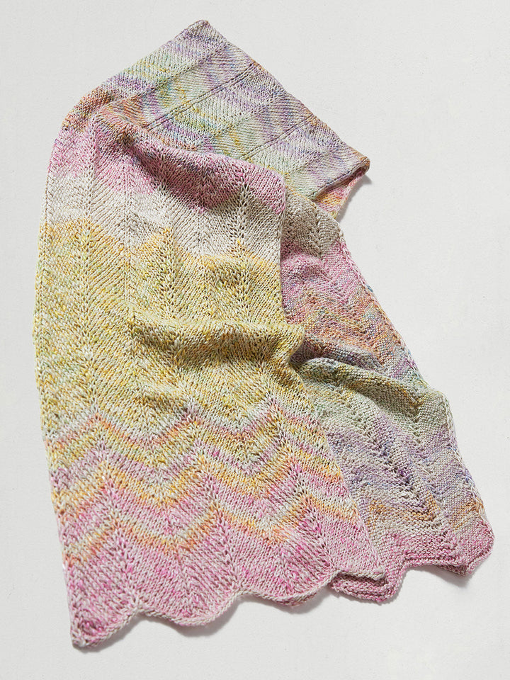 Strickpaket Mosaico Schal im Zackenmuster