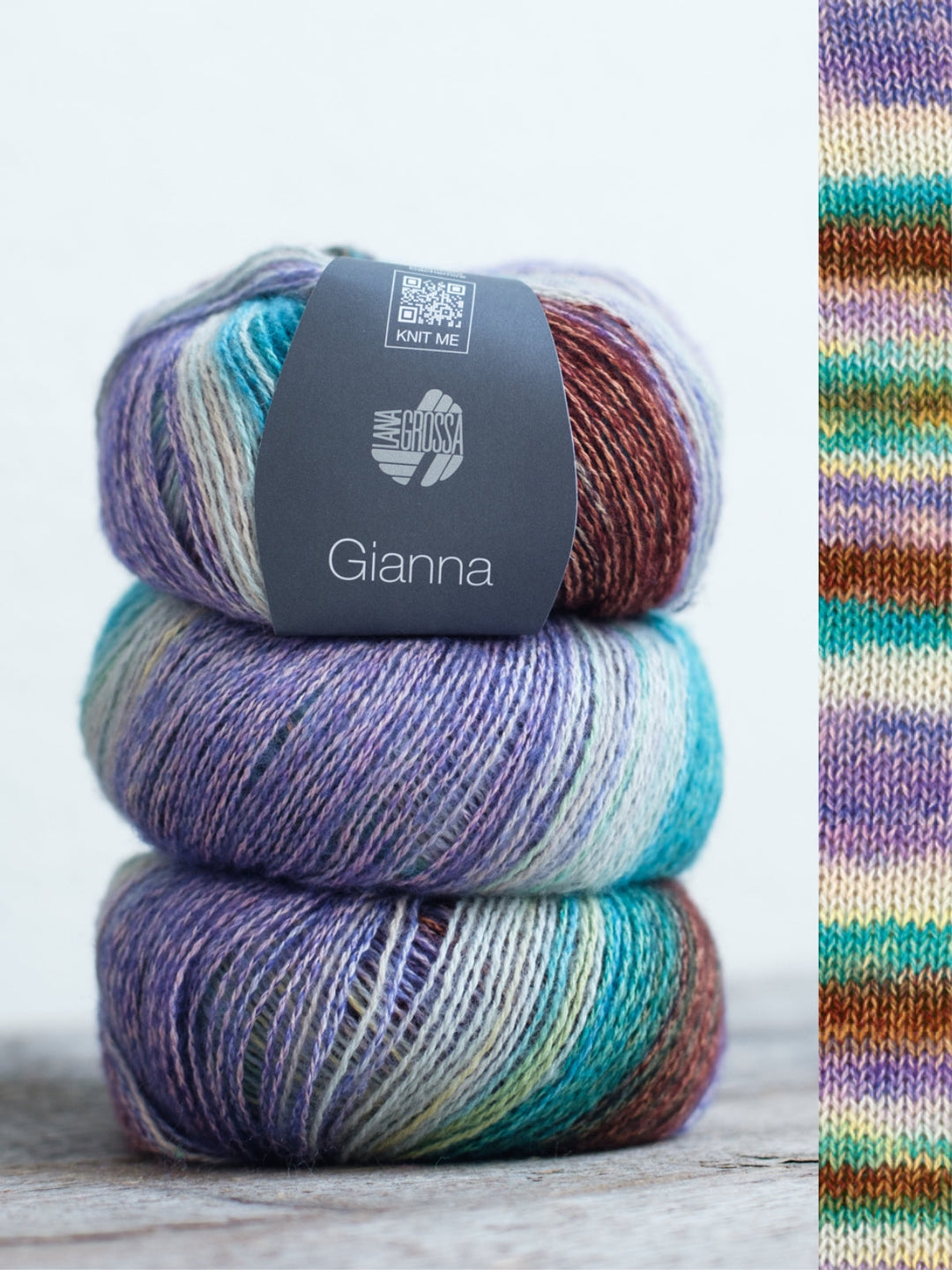 Gianna 001 Türkis/Braun/Violett/Rosa/Mint/Rohweiß