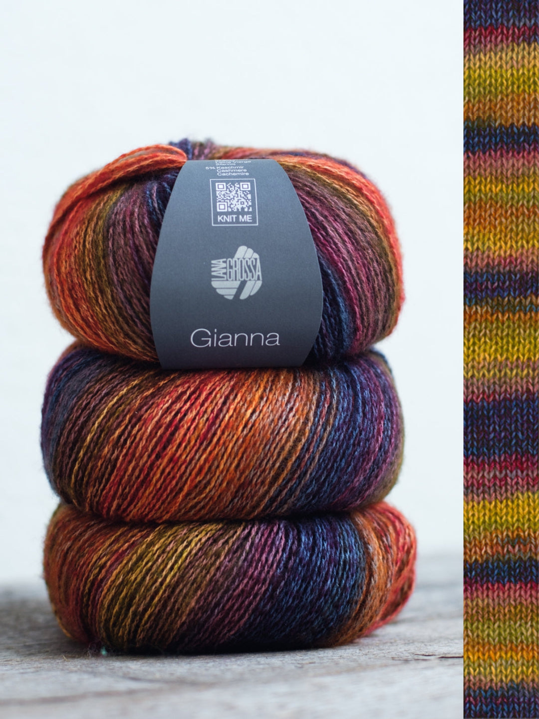 Gianna 010 Maisgelb/Orange/Dunkelblau/Graugrün/Weinrot/ Altrosa