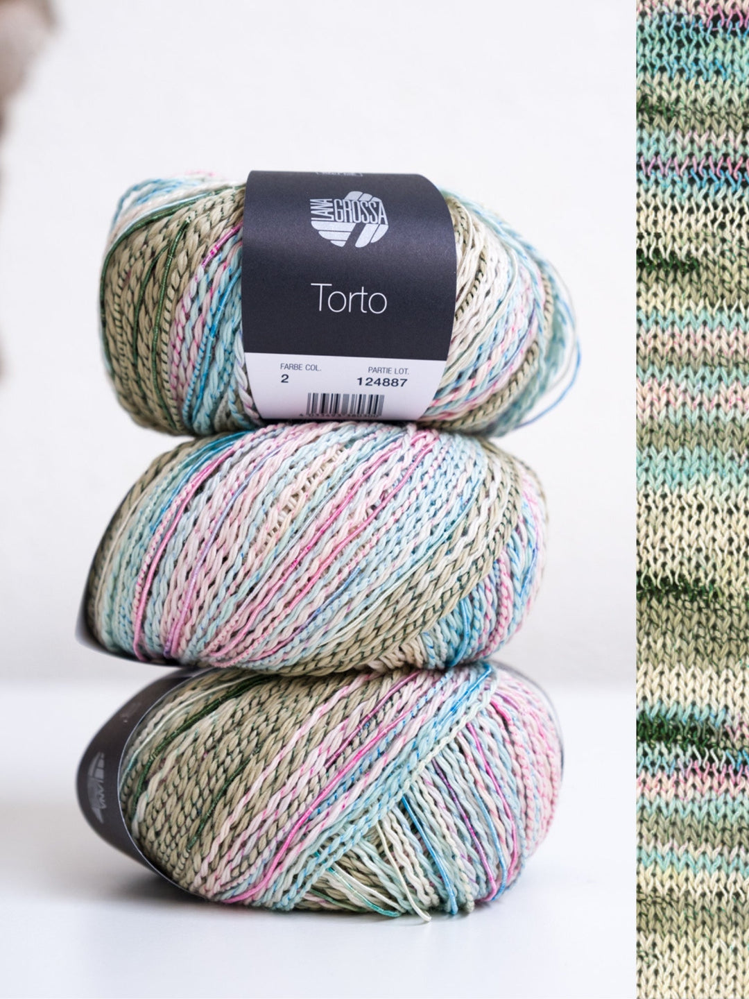 Torto 002 Rohweiß/Mint/Rosa/Grau-/Dunkelgrün/Hellblau