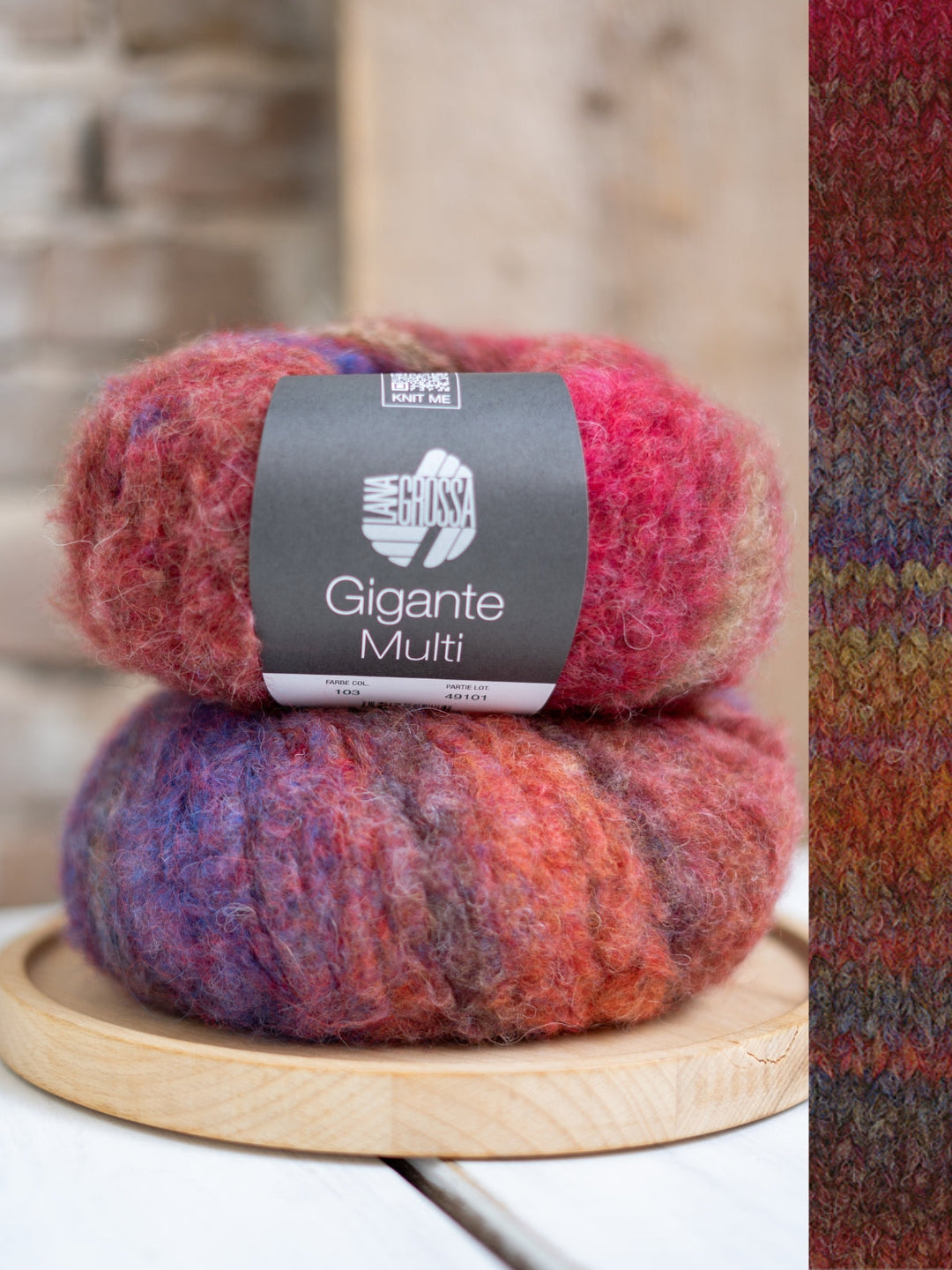 Gigante Multi 103 Weinrot/Rotbraun/Graurot/Aubergine/Khaki/Graubraun
