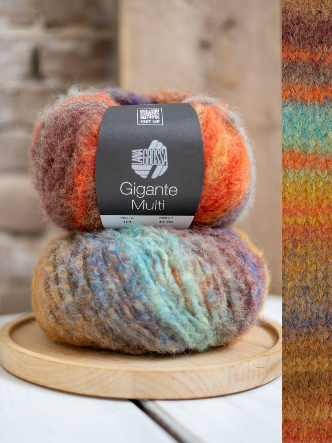Gigante Multi 104 Camel/Schokobraun/Orange/Minttürkis/Senfgelb/Ocker/Graubraun/Rost