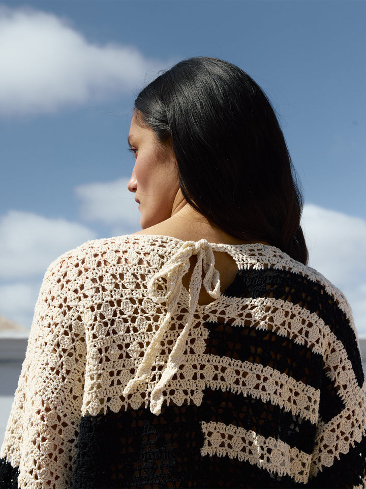 Häkelpaket Setapura Pullover im Lochmuster
