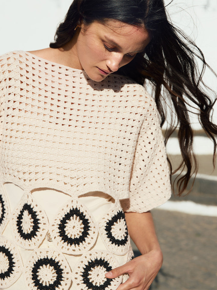 Häkelpaket Campo Shirt mit runden Granny-Squares