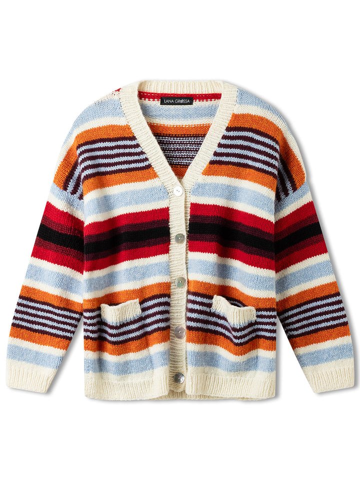 Strickpaket Cool Merino Gestreifte Jacke - kids