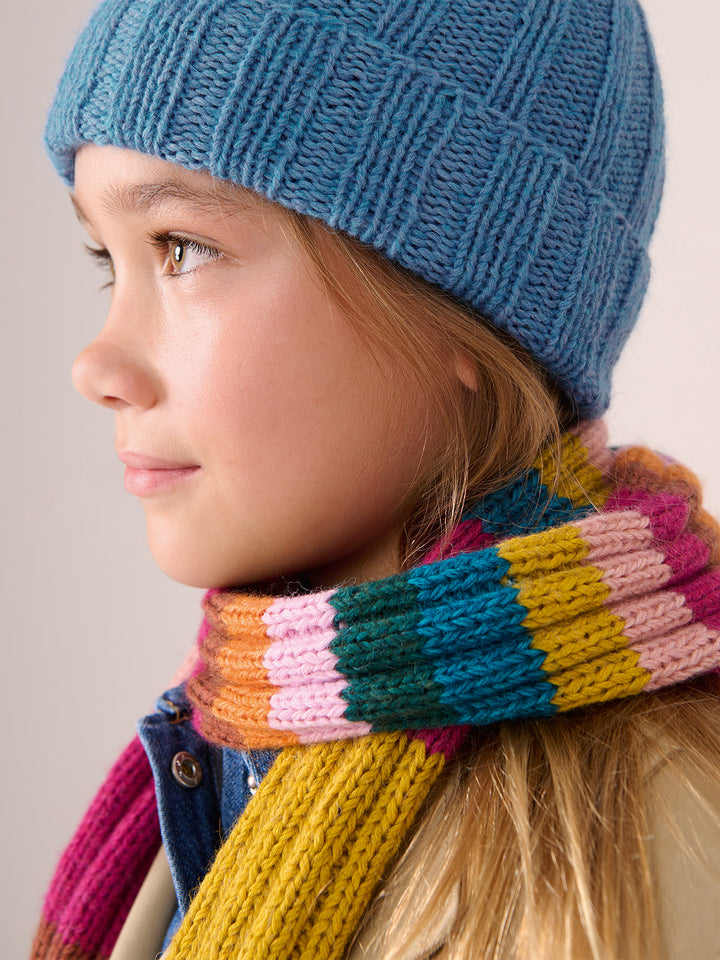 Strickpaket Ecopuno Colorblock Schal - kids
