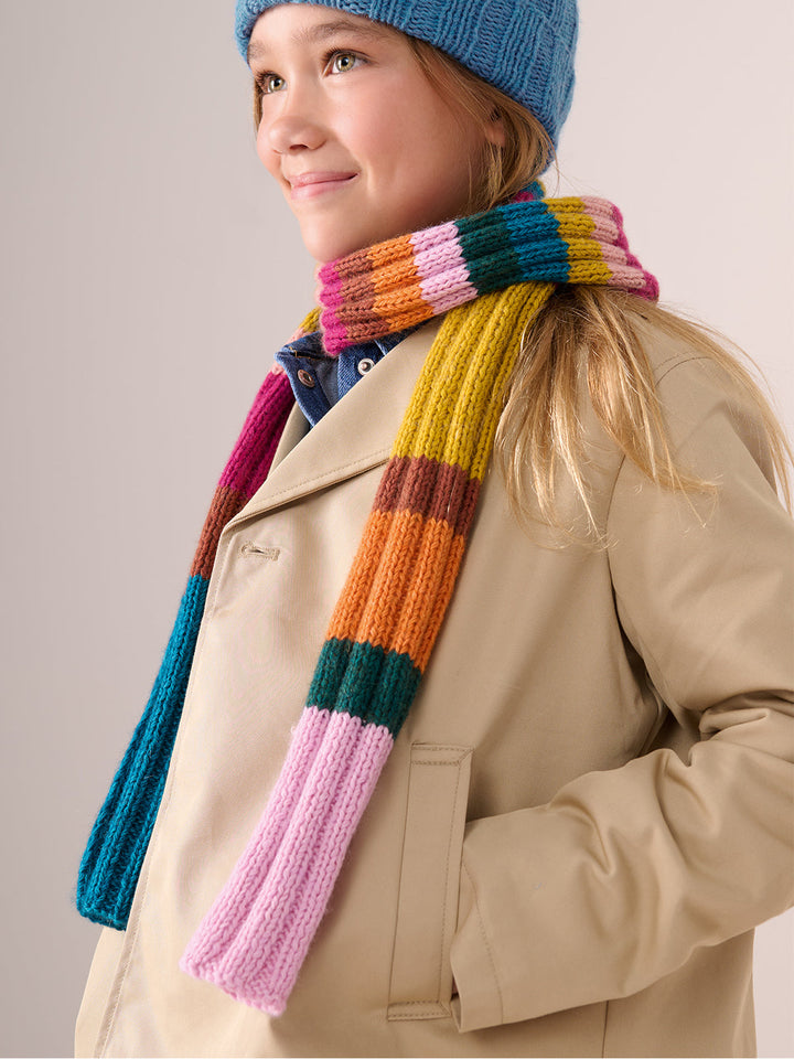 Strickpaket Ecopuno Colorblock Schal - kids