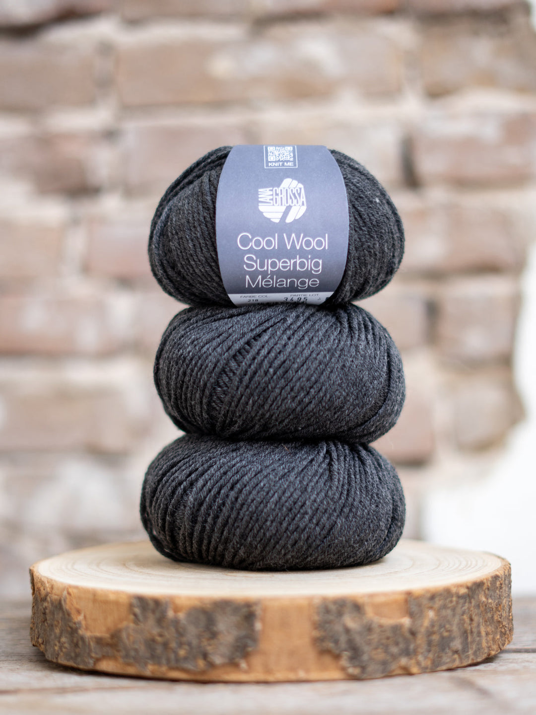 Cool Wool Superbig Mélange 218 Dunkelgrau meliert