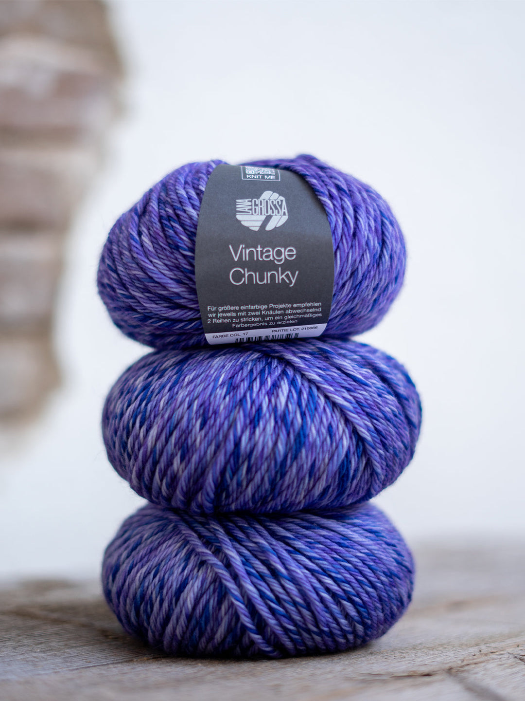 Vintage Chunky 017 Graulila/Dunkelblau